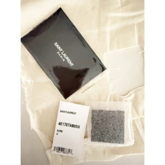 Saint Laurent Patent Smoking Clutch Black NEW - Picture 8 of 12